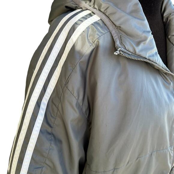 Adidas nylon, hooded, full zip, jacket, insulated & waterproof, men's size M - Picture 4 of 12